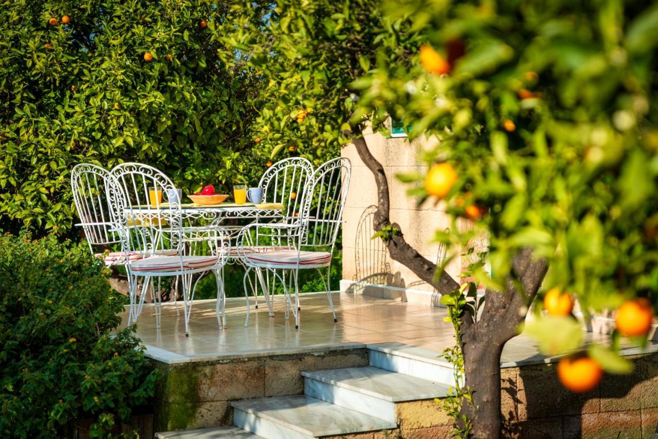 The Tower With The Orange Tree Garden Villa Ialysos  Exterior photo